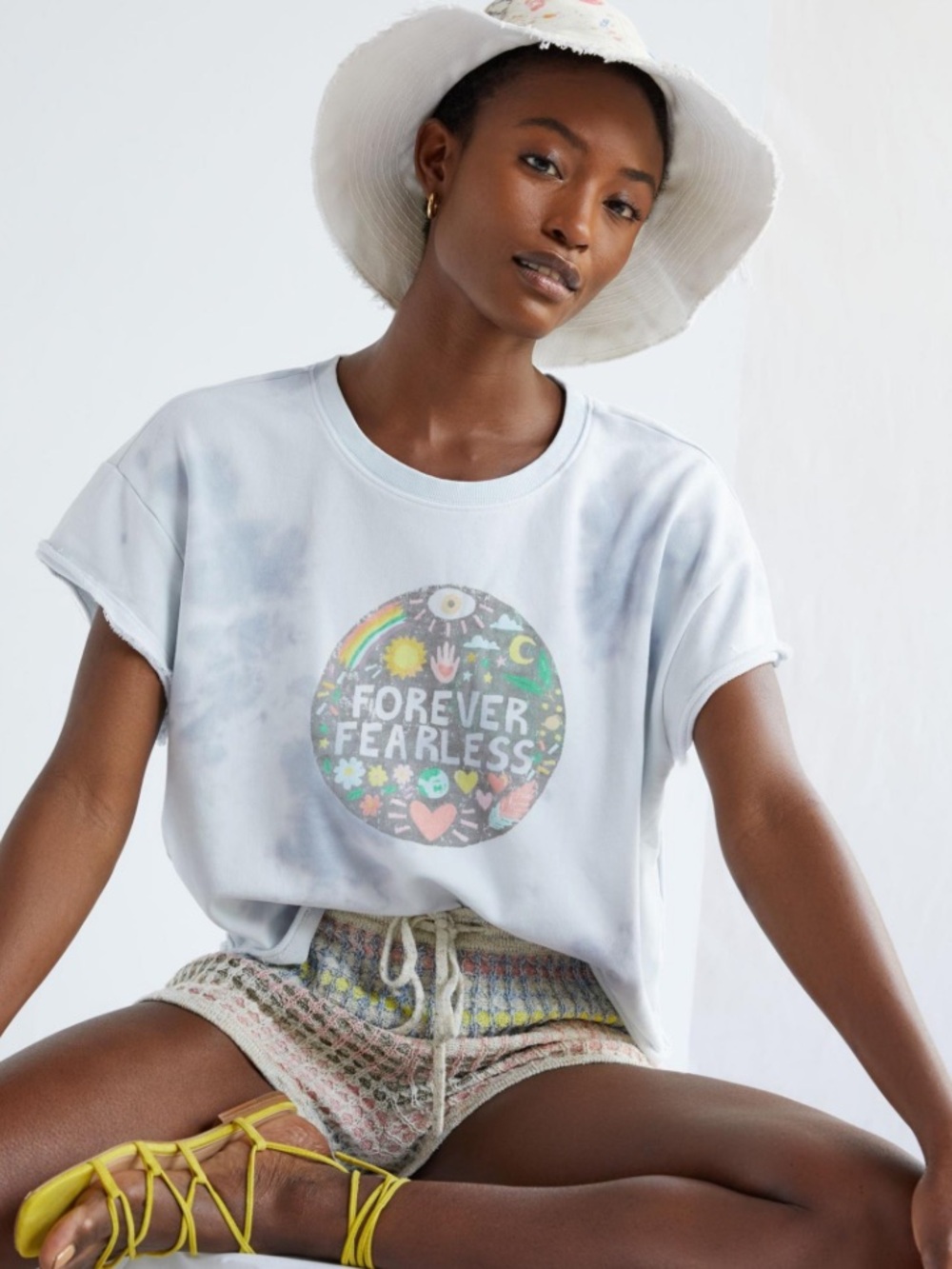 Anthropologie White Graphic Tee Label - LukeJohn MatthewWarnold